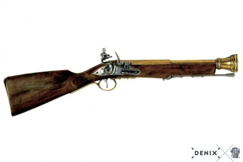 Denix, Replika Engelsk Tromblon Blunderbuss, Messing, 18' Århundrede