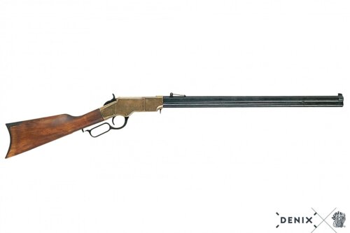 Denix, Replika Henrystutzen Repeater, Messing, Træ, USA 1860