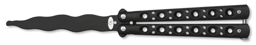 Albainox, Butterfly Kniv Til Træning - Flaming Black
