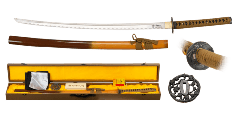 Tole10, Katana, Kulstof Klinge, Two Tone Flower