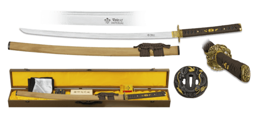 Tole10, Gold Dragon Katana, Damaskus Klinge