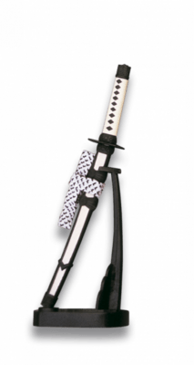 Tole10, Mini Katana Med Gulvstander, Sort Og Hvid