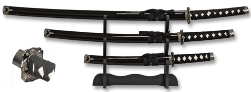 Tole10, Dekoreret Daisho Katana Sæt Med Stander