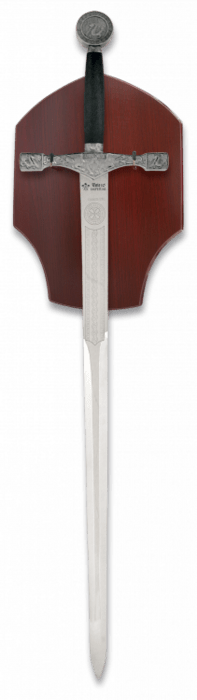 Tole10, Dekorativt Excalibur Sværd Med Vægstander