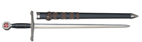 Tole10, Dekorativt Templar Cross Sværd, Sort