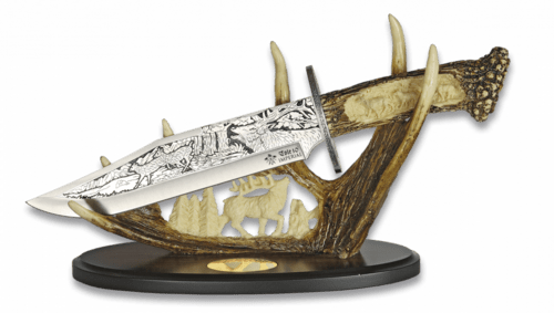 Tole10, Dekorativ Kniv Med Ornament, Ornament Antlers