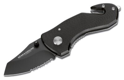 Böker Magnum Black Rescue Foldekniv – 440A Stål – Taktisk Redningskniv