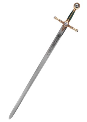 Marto Masonic Sword Guld med Graveringer – Ceremonielt Frimurer Sværd