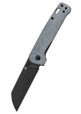 QSP Penguin Foldekniv – D2 Black Stonewashed Klinge og Denim Micarta Greb