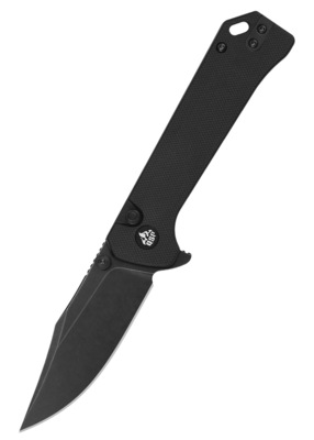 QSP Grebe Button Lock Foldekniv – 14C28N Stål og Sort G10 Greb
