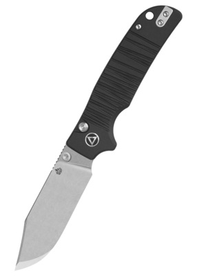 QSP Kali Stonewashed Foldekniv – 14C28N Clip Point og Sort G10