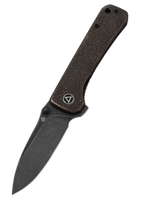 QSP Hawk Foldekniv – Black Stonewashed 14C28N og Kobber Greb
