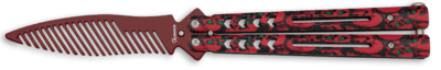 Albainox Butterfly Kam – Red Skulls Trænings Balisong Kam