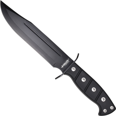 Haller Sort Bowie Kniv – Klassisk Outdoorkniv med Kraftig Bowie-klinge