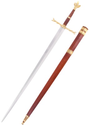 Battle Merchant Writhen Hilt Bastardsværd med Skede – Royal Armouries, ca. 1480