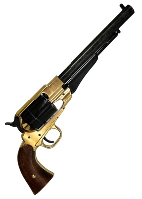 Kolser Remington 1858 Converted Replika – Sort med Messingramme
