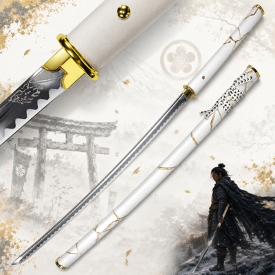S&M Ghost of Yōtei – Gilded Dawn Katana med Skede